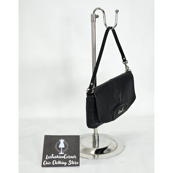 Coach Women's Black Leather Ashley Evening Credit Card Wallet Wristlet M 2070 - Picture 3 of 15